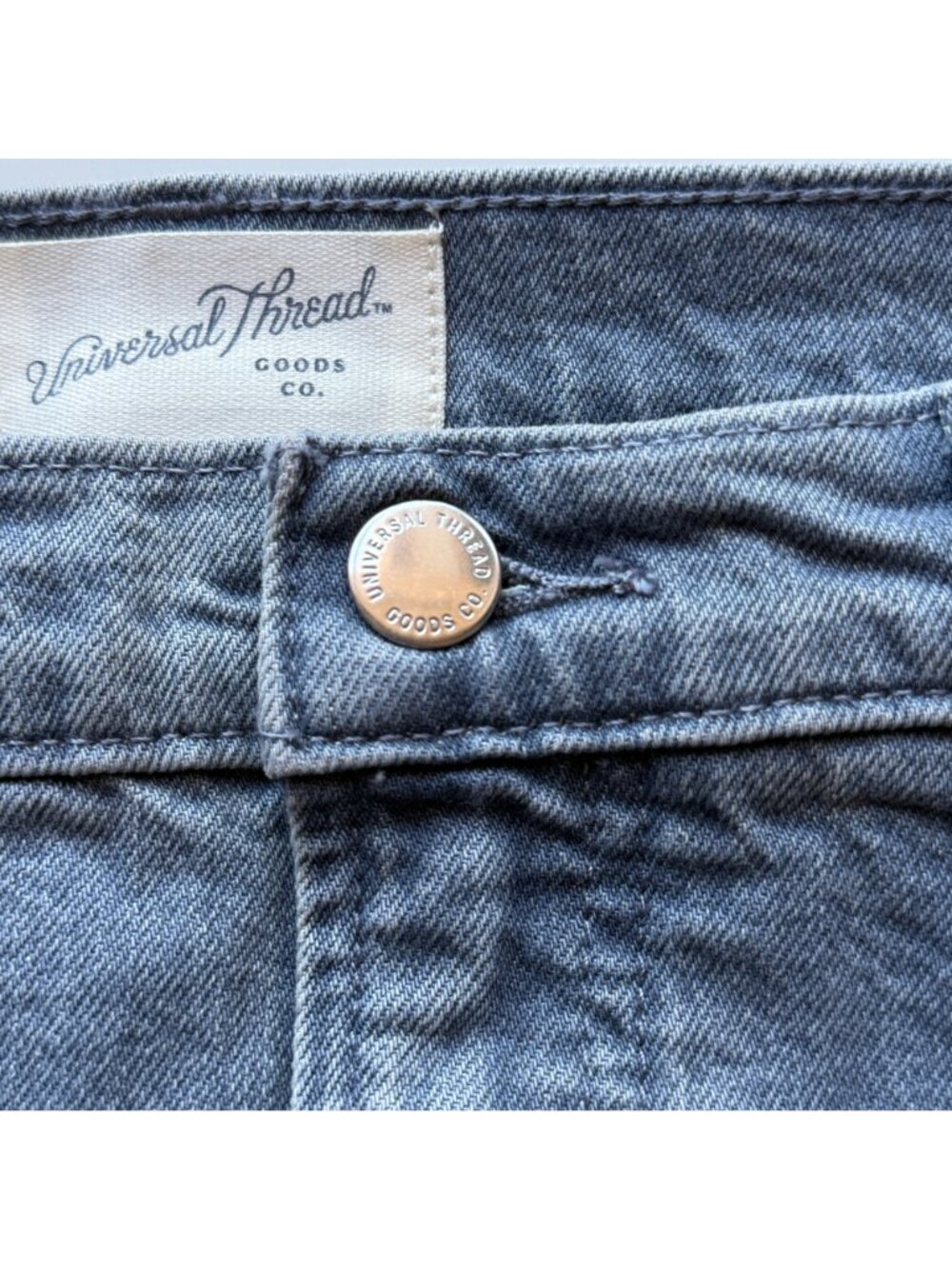 Universal Thread Womens Denim Midi Skirt Size 10R Classic Blue Split Hem - Picture 6 of 10